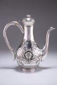 A FINE JAPANESE STERLING SILVER COFFEE POT