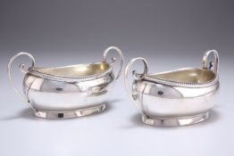 A PAIR OF IRISH PROVINCIAL SILVER SALTS