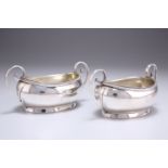 A PAIR OF IRISH PROVINCIAL SILVER SALTS