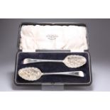 A PAIR OF GEORGE III SILVER TABLESPOONS