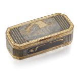 AN 18TH CENTURY RUSSIAN SILVER-GILT NIELLO SNUFF BOX