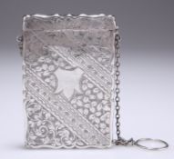 AN EDWARDIAN SILVER CARD CASE