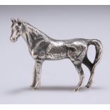 A CAST SILVER MODEL OF A HORSE