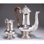 A GEORGE IV SILVER TWO-PIECE COFFEE SERVICE