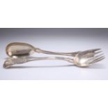 A PAIR OF VICTORIAN SILVER SALAD SERVERS