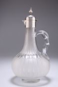 A VICTORIAN SILVER-MOUNTED CLARET JUG