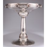 A RARE ARTS AND CRAFTS SILVER TAZZA