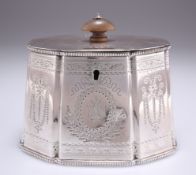 A VICTORIAN SILVER TEA CADDY