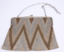 AN ART DECO MESH EVENING BAG