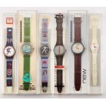 SIX ASSORTED SWATCH WATCHES