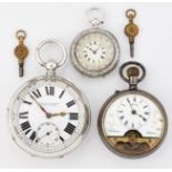 A GROUP OF THREE VARIOUS POCKET WATCHES
