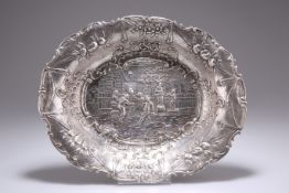 A GERMAN SILVER DISH