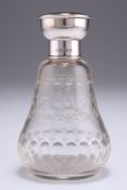 A GEORGE V SILVER AND TORTOISESHELL SCENT BOTTLE