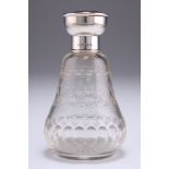 A GEORGE V SILVER AND TORTOISESHELL SCENT BOTTLE