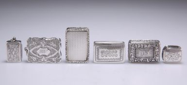 A COLLECTION OF SIX SILVER VINAIGRETTES