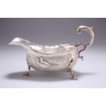 AN USUSAL EDWARDIAN SILVER SAUCEBOAT