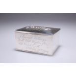 AN EDWARDIAN SILVER 'BRIDGE' BOX