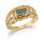 A 19TH CENTURY EMERALD RING