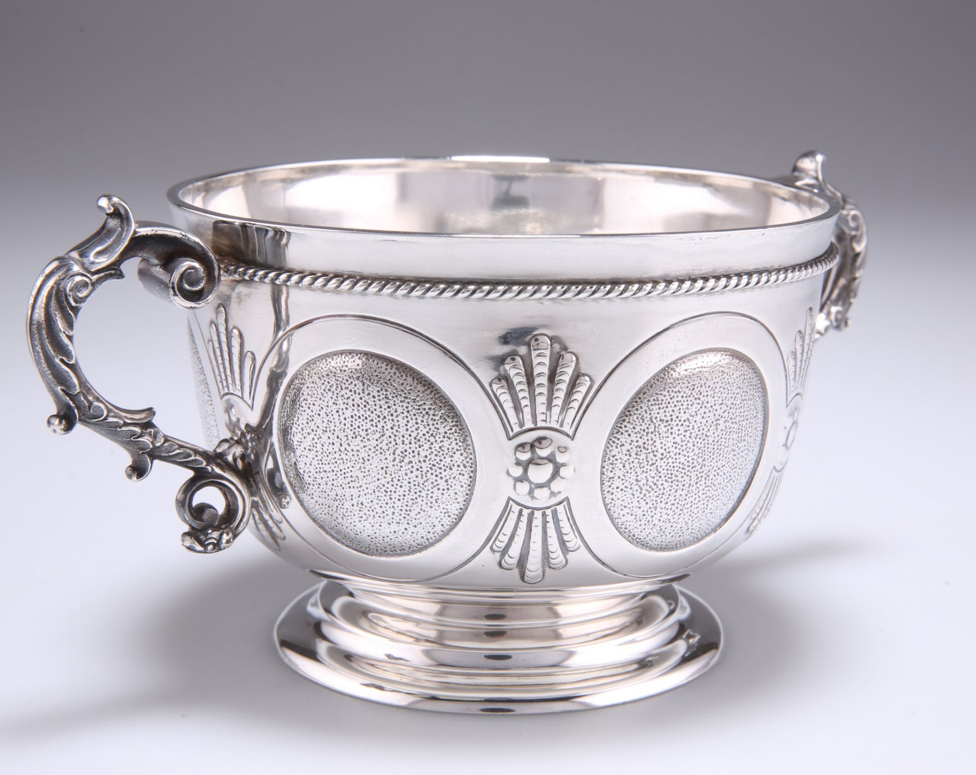 A GEORGE V SILVER TWO-HANDLED BOWL - Image 2 of 3
