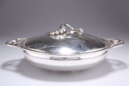 A DANISH STERLING SILVER BLOSSOM PATTERN VEGETABLE DISH