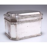 AN EDWARD VIII SILVER BISCUIT BOX