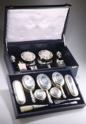 A SPLENDID AND COMPLETE GEORGE V SILVER TOILET SERVICE