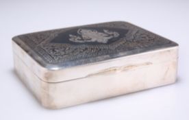 AN EARLY 20TH CENTURY THAI SILVER CIGARETTE BOX