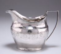 A GEORGE III SILVER CREAM JUG