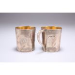 A PAIR OF GEORGE III SILVER MUGS