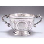 A GEORGE V SILVER TWO-HANDLED BOWL