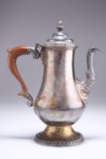 AN OLD SHEFFIELD PLATE COFFEE POT, CIRCA 1770