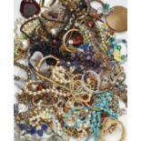 A LARGE QUANTITY OF COSTUME JEWELLERY