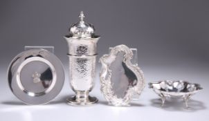 AN ARTS AND CRAFTS SILVER SUGAR CASTER