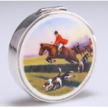 A SILVER AND ENAMEL COMPACT