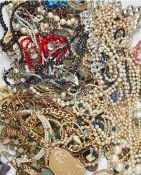 A LARGE QUANTITY OF COSTUME JEWELLERY