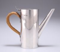 AN EDWARDIAN SILVER MINIATURE COFFEE POT