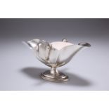 A VICTORIAN SILVER DOUBLE-LIP SAUCEBOAT