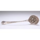 A GEORGE III SILVER SIFTING SPOON