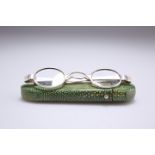 A PAIR OF GEORGIAN SILVER SPECTACLES