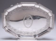 A GEORGE III SILVER TEAPOT STAND