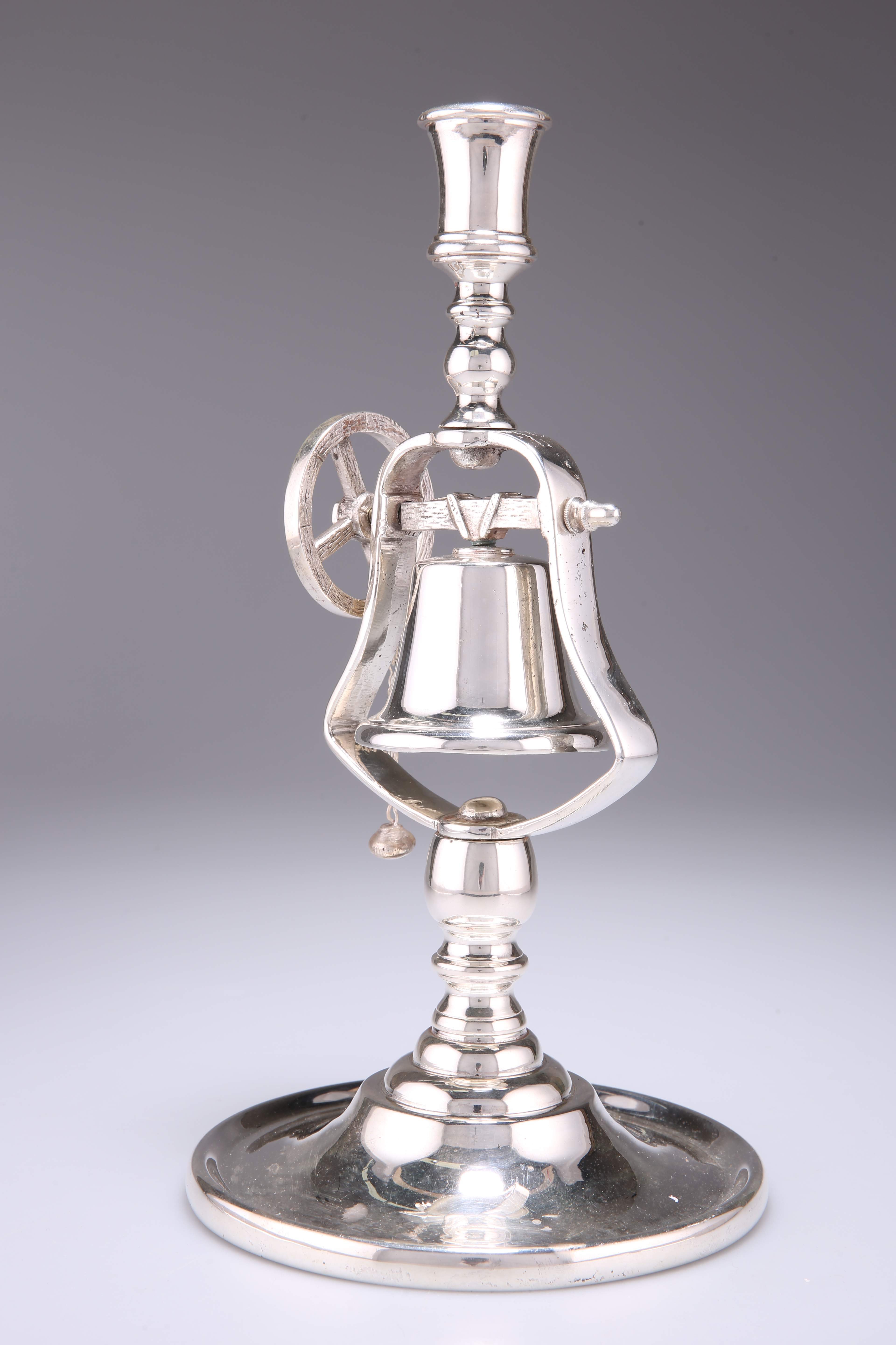 A VICTORIAN SILVER-PLATED TAVERN SERVICE CANDLESTICK - Image 2 of 3