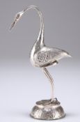 AN ASIAN SILVER MODEL OF A STORK