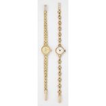 TWO LADY'S 9 CARAT GOLD BRACELET WATCHES