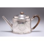 A GEORGE III SILVER TEAPOT