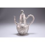 A 19TH CENTURY CHINESE SILVER COFFEE POT