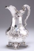 A LARGE VICTORIAN SILVER CREAM JUG