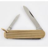 A 9CT GOLD CASED PENKNIFE