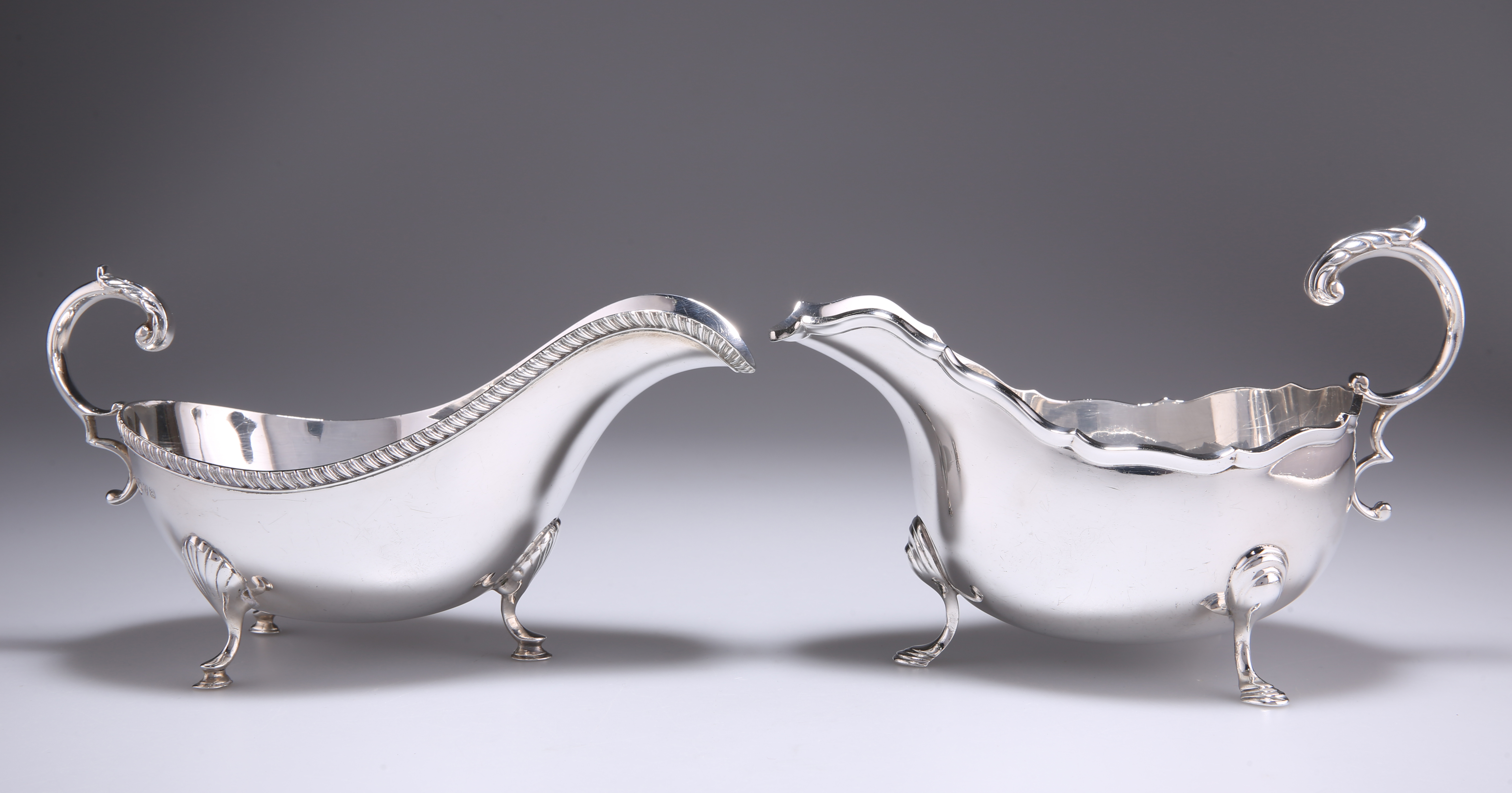 TWO GEORGE V SILVER SAUCE BOATS