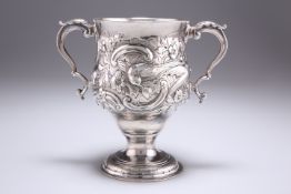 A GEORGE III IRISH SILVER TWO-HANDLED CUP