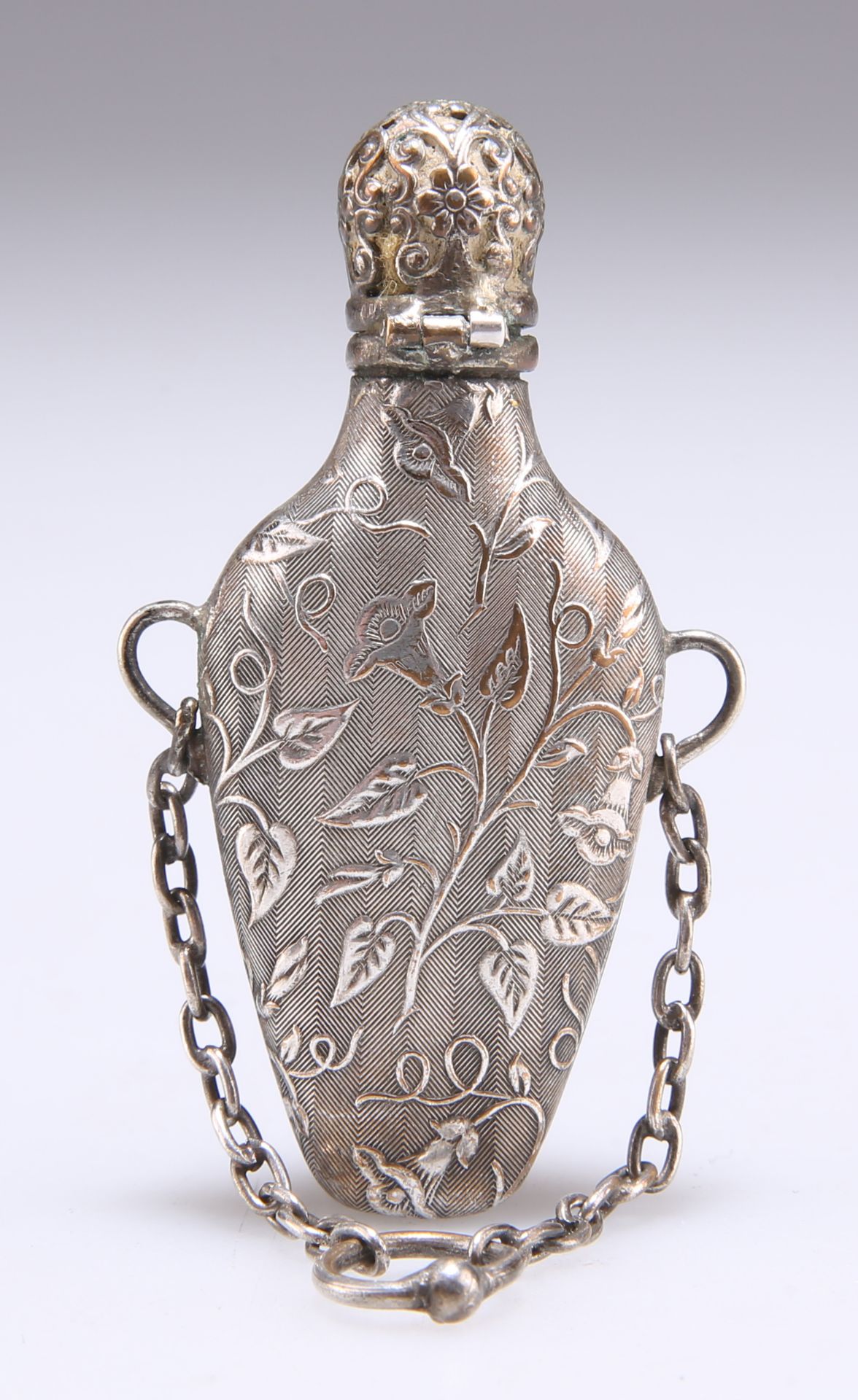 A 19TH CENTURY SILVER-PLATED 'WATERLOO' SCENT FLASK - Image 2 of 2